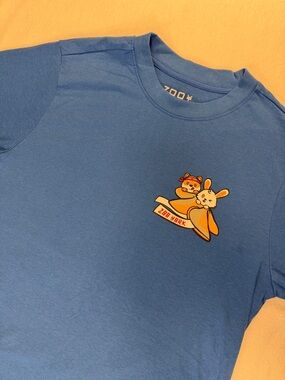 Zoo York Blue Graphic T-Shirt Cute Cartoon Logo Tee